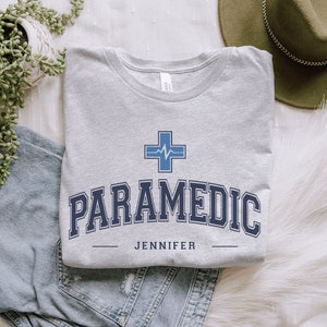 Comfort Colors EMT Shirt, Blue Toile Emergency Medical Technician Shirt, Paramedic Graduate, EMS Shirt, EMT Gifts, First Responder Shirt