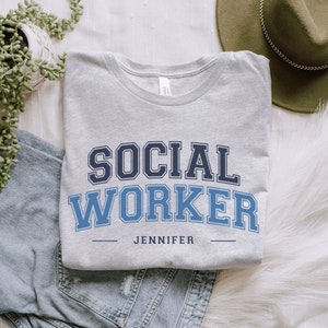 Custom Social Worker Shirt, Personalized Social Worker Gift, LSW, MSW, CSW, School Social Worker Unisex Shirt, Social Work Student Tee