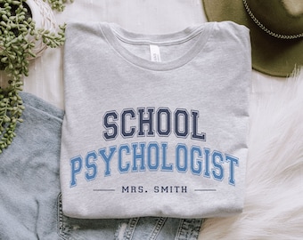 Custom School Psychologist Shirt, Personalized School Psych Appreciation Gift, School Psychology T-Shirt, Back to School Matching Group Tee