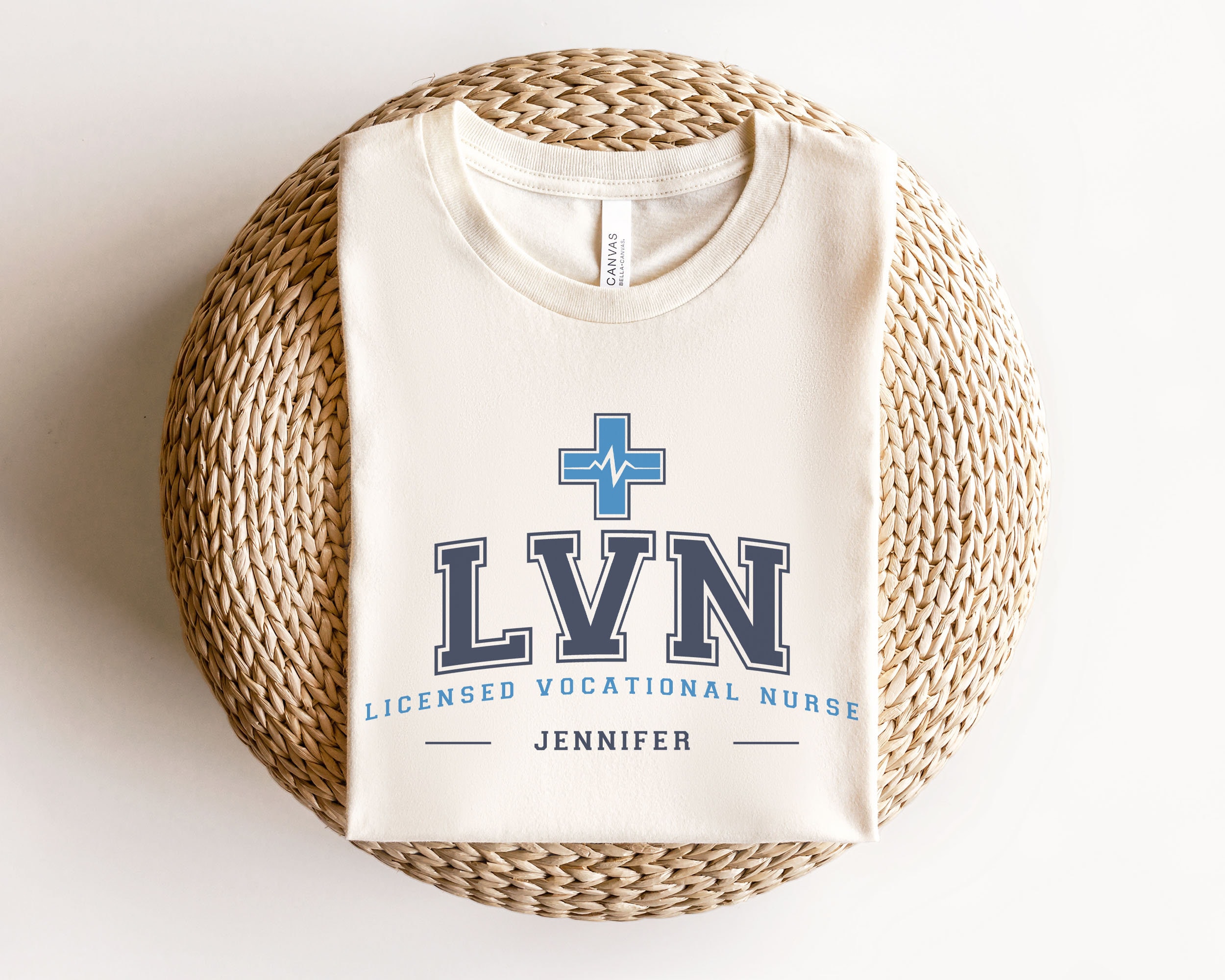 Custom LVN Shirt, Personalized Licensed Vocational Nurse Gift, LVN Nurse Graduation Gift, Licensed Vocational Nurse Crewneck Team T-Shirt
