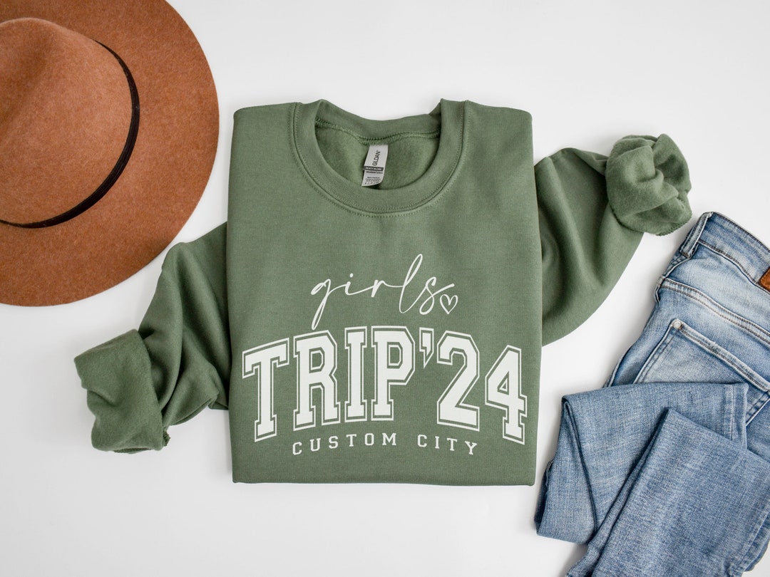 Custom Girls Trip 2024 Sweatshirt, Personalized Girls Weekend Sweater ...