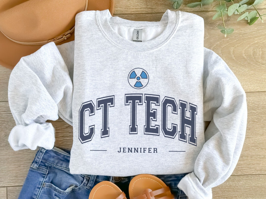 Custom CT Tech Sweatshirt, Personalized CT Technologist Gift, Radiology ...