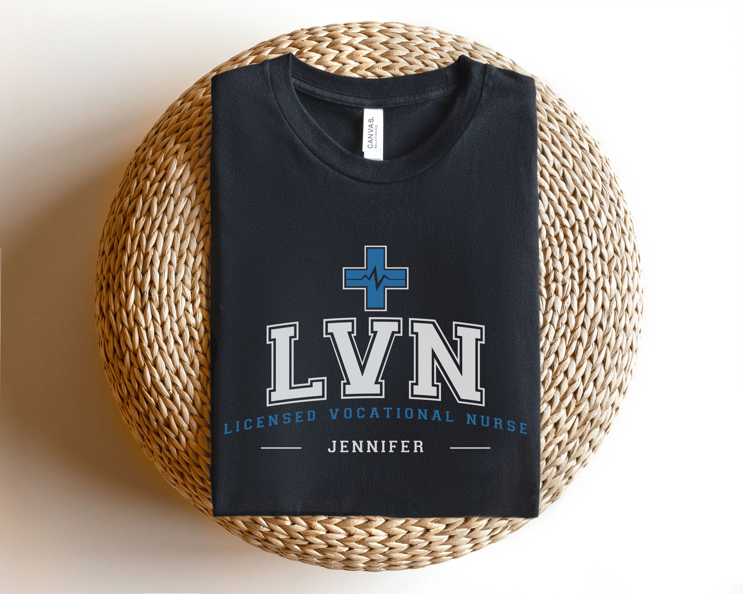 Custom LVN Shirt, Personalized Licensed Vocational Nurse Gift, LVN Nurse Graduation Gift, Licensed Vocational Nurse Crewneck Team T-Shirt