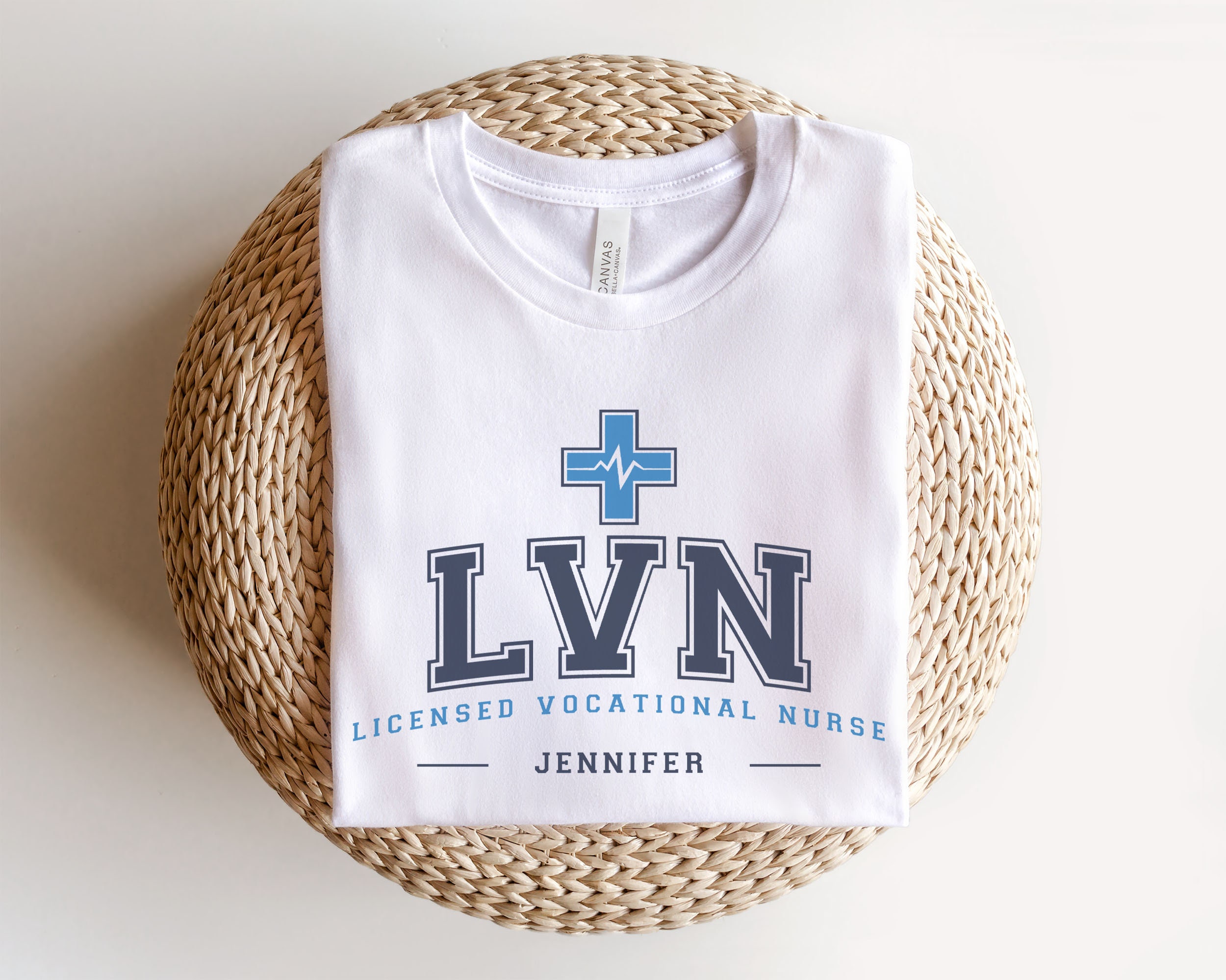 Custom LVN Shirt, Personalized Licensed Vocational Nurse Gift, LVN Nurse Graduation Gift, Licensed Vocational Nurse Crewneck Team T-Shirt