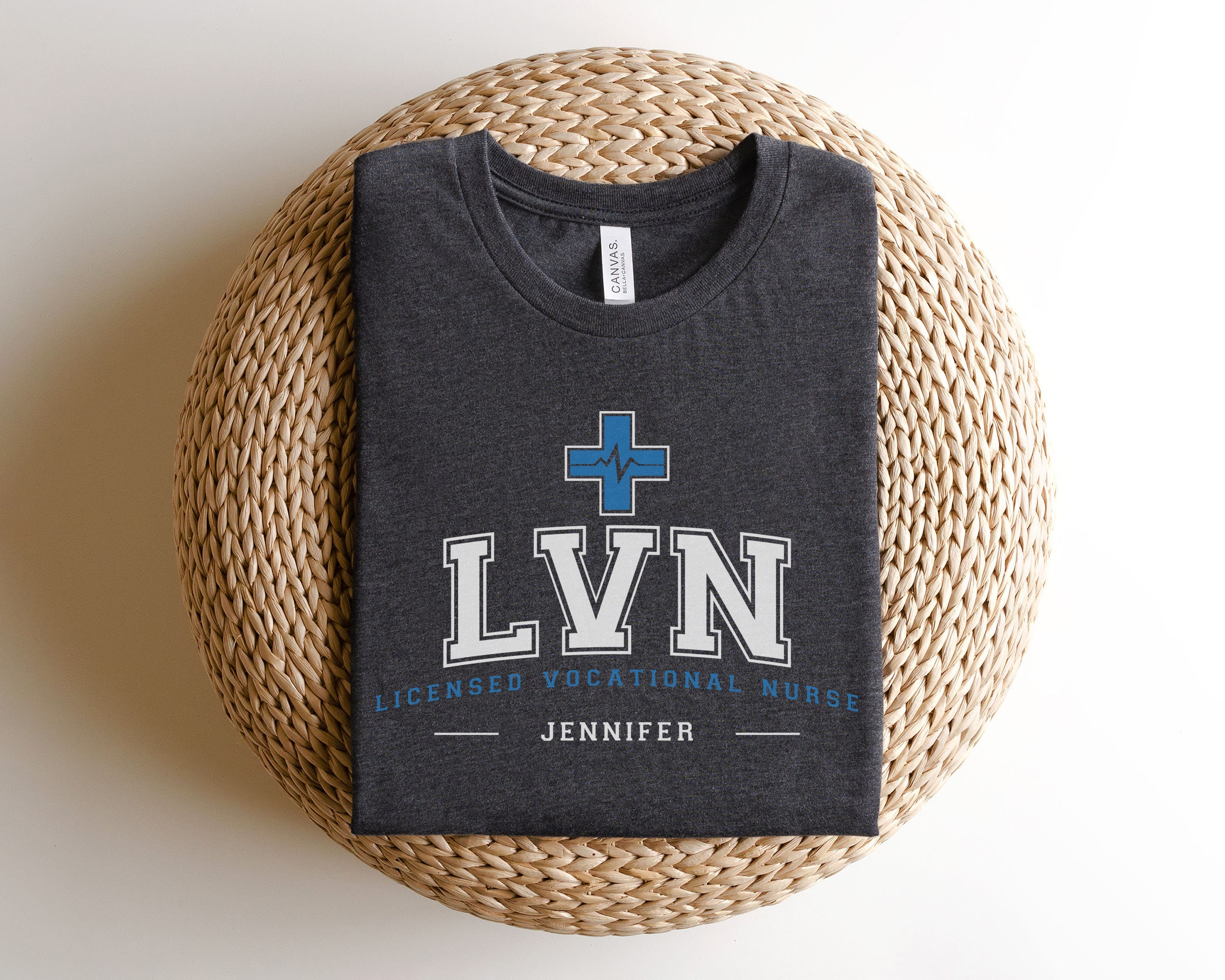 Custom LVN Shirt, Personalized Licensed Vocational Nurse Gift, LVN Nurse Graduation Gift, Licensed Vocational Nurse Crewneck Team T-Shirt