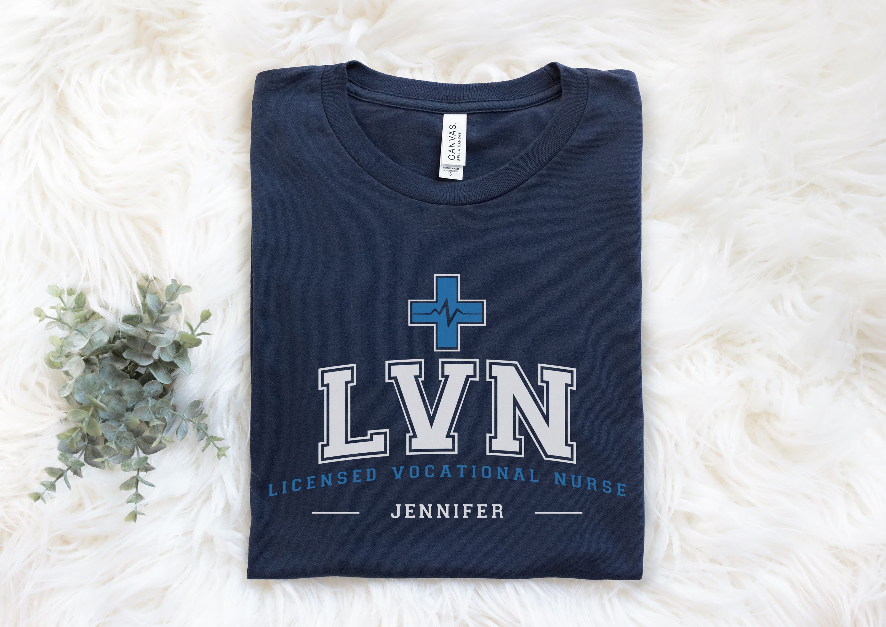 Custom LVN Shirt, Personalized Licensed Vocational Nurse Gift, LVN Nurse Graduation Gift, Licensed Vocational Nurse Crewneck Team T-Shirt
