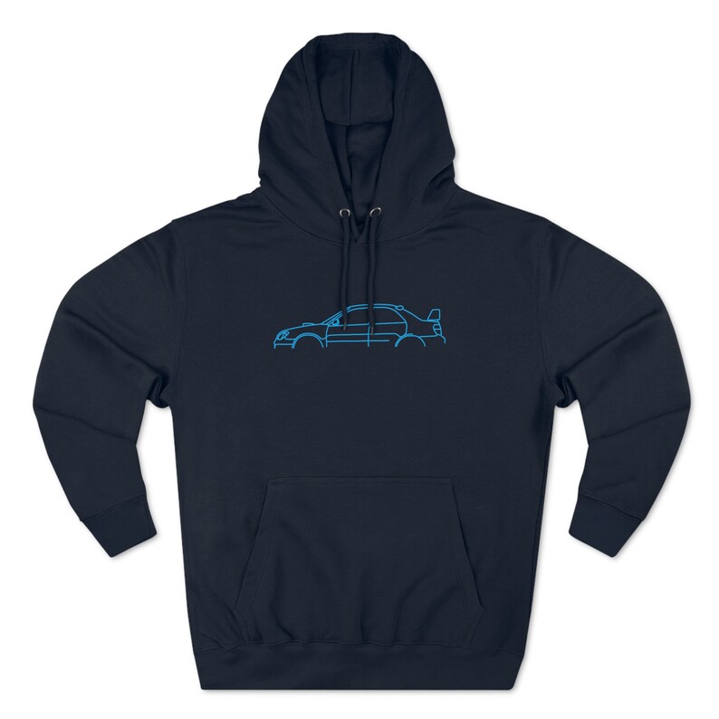 Subaru WRX STI Premium Hoodie, Minimalist Subaru WRX Art, Race Car