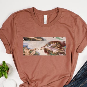 The Creation of Adam Shirt Gifts Painting Aesthetic Clothing Renaissance Shirts Dark Academia Art History Tee Artist Leonardo da Vinci