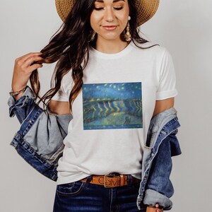Van Gogh Shirt Gifts Painting Aesthetic Clothing Renaissance Shirts Dark Academia Art History Tee Artist Starry Night Over the Rhône