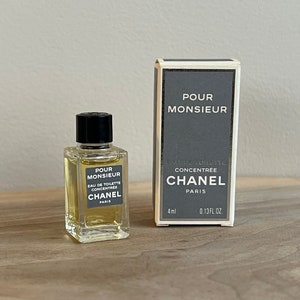 Rare Mens Chanel Pour Monsieur Eau De Cologne Old White Label