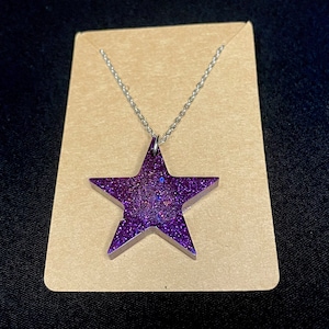 Epoxy Resin Star Pendant Choker