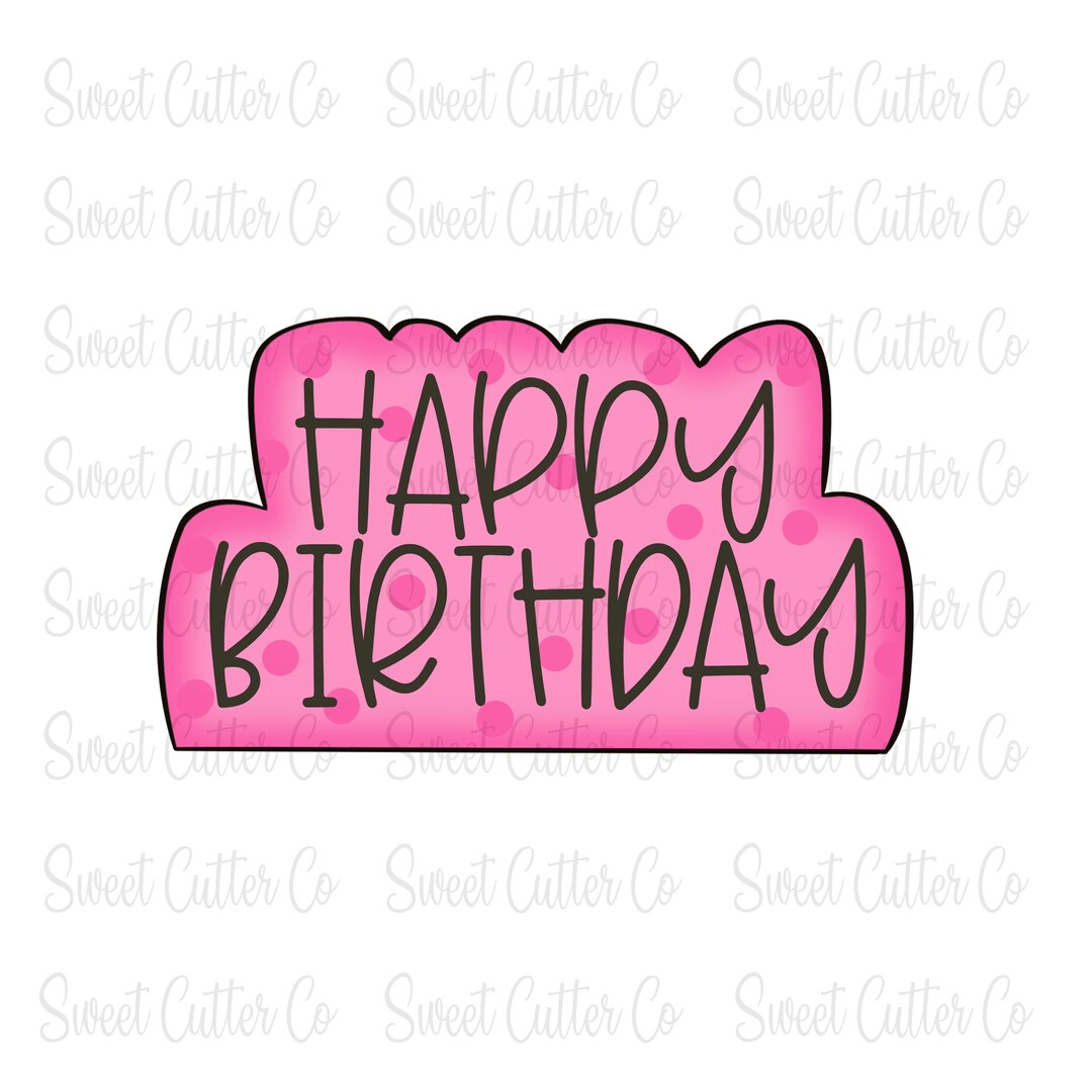 Happy Birthday Plaque Cookie Cutter - Etsy