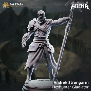 Welcome to the Arena - Andrek Strongarm Hexhunter Gladiator / Tabletop Model / Miniature Figurine | DM Stash