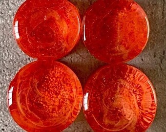 Orange Ink Resin Plugs Neon