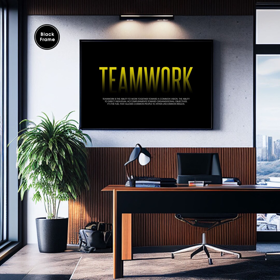 Teamwork Poster Motivational Poster for Office, Motivational Wall Art