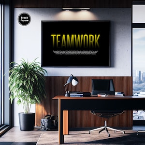 Trabajo en equipo, póster motivacional para la oficina, arte mural motivacional para la oficina, arte mural con citas motivacionales, arte mural motivacional para la oficina