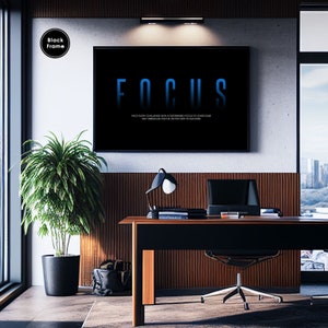 Enfoque, póster, póster motivacional para la oficina, arte mural motivacional para la oficina, arte mural con citas motivacionales, arte mural motivacional para la oficina