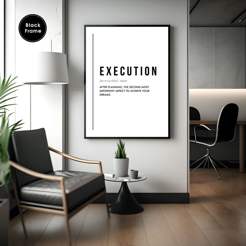 Motivational Poster, Execution, Motivational Wall Art, Motivational ...