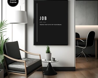 Job Definition Poster | Career Motivational Inspirational Wall Art