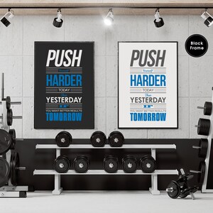 Push Yourself Hard, Gym Poster, Gym Wall Art, Gym Motivational Poster, Gym Motivation Wall Art, Gym Prints, Workout Wall Art, Workout Poster