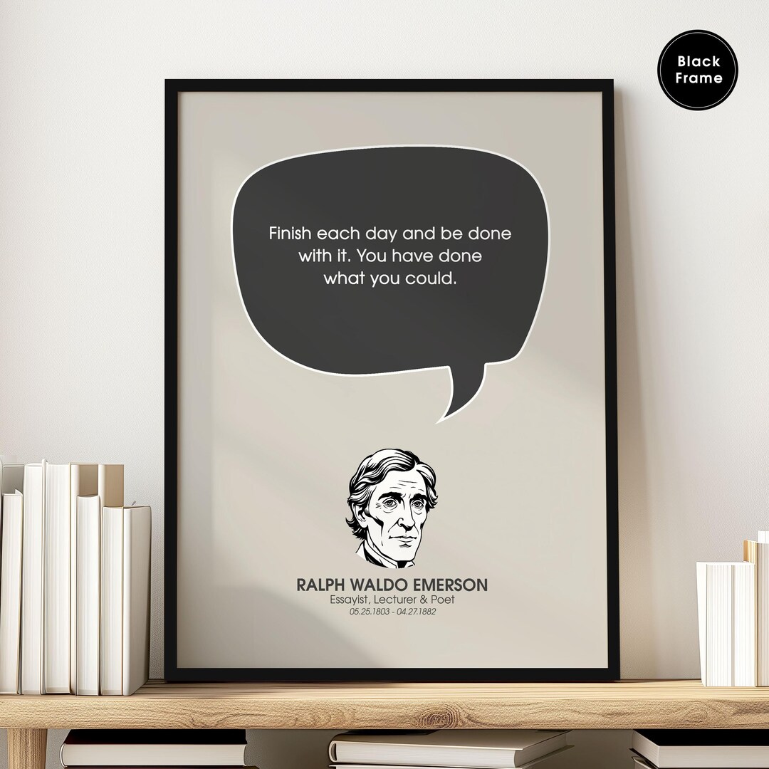 Ralph Waldo Emerson Quote Poster | Inspirational Wall Art Print ...