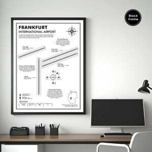 FRA, Frankfurt International Airport, Airport Map Art, Airport Code Art, Airport Sign, Airport Code Map, Airport Map Art, Airport Print