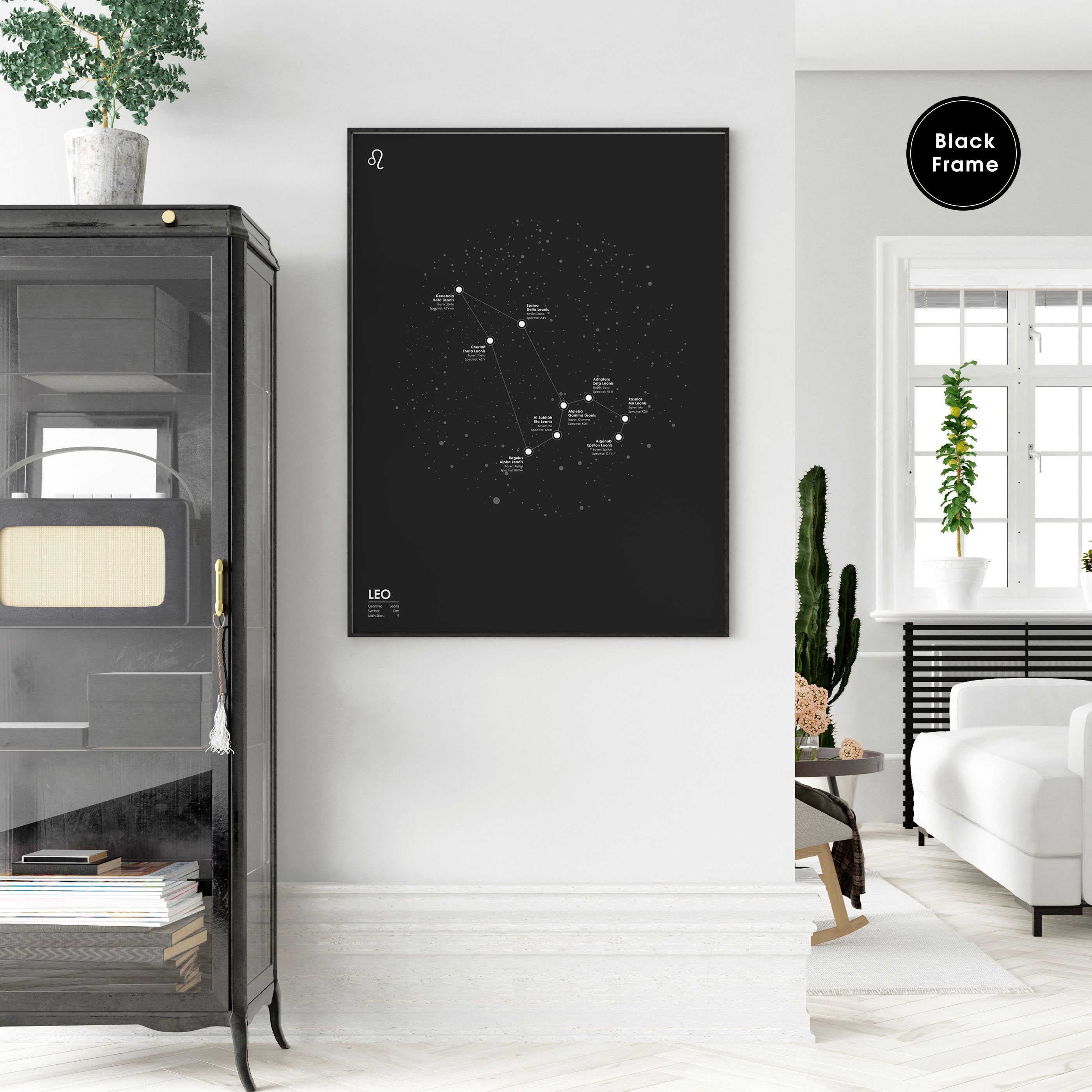 Leo Leo Poster Star Map Custom - Il Fullxfull.5271900914 4r86 