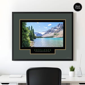 Póster motivacional, Excelencia, Arte mural motivacional, Citas motivacionales, Motivación, Arte mural de oficina, Decoración de pared de oficina, Motivación