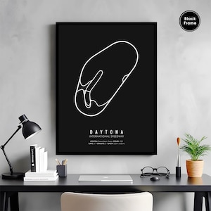 Daytona Motor Speedway, Nascar Racetrack, Nascar-muurkunst, muurkunst racebaan, racebaanposter, circuitmuurkunst, racecircuitposter