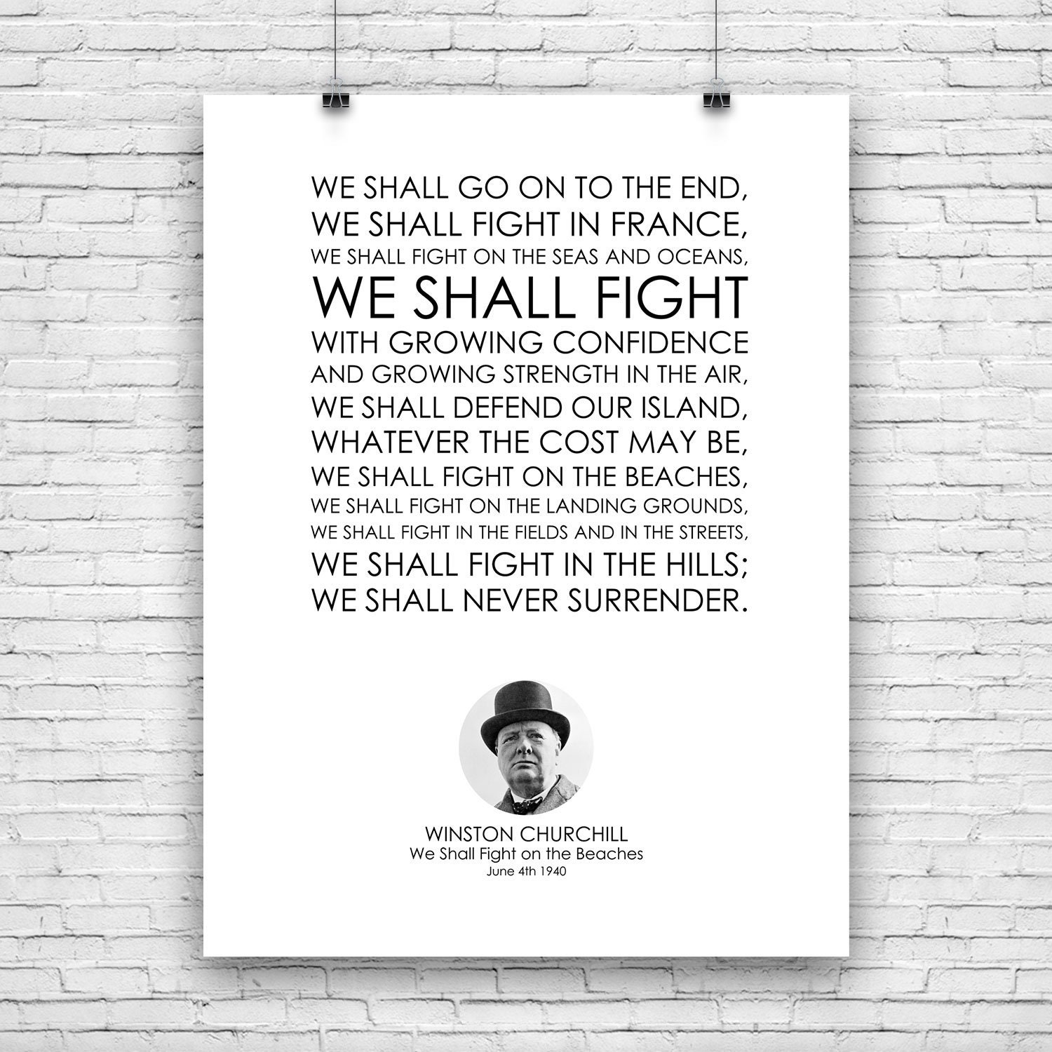 Winston Churchill We Shall Fight On The Beaches Great Speeches Great 