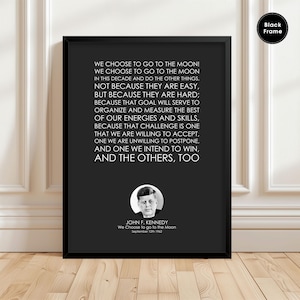 John F. Kennedy, JFK, Mondrede, JFK Rede, JFK Zitat, John F. Kennedy Druck, Politische Zitate, Politische Drucke, Politisches Poster