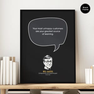 Bill Gates citattryck, framgång och misslyckande, motiverande konstverk