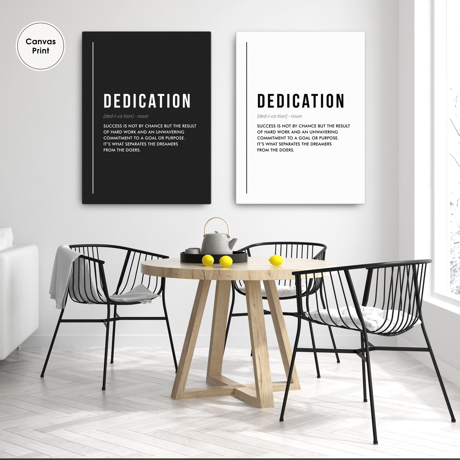 Dedication Definition Poster | Motivational Inspirational Wall Art - Etsy