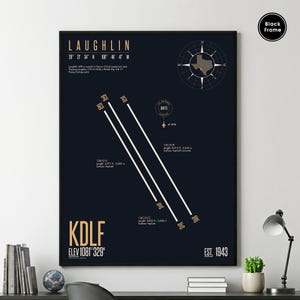 Laughlin Air Force Base (KDLF), US Airforce, Military Wall Art, Military Art, Airport Map Art, Airport Diagram, Airport Wall Art,