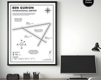TLV, Aeropuerto Internacional Ben Gurion, Arte del mapa del aeropuerto, Arte del código del aeropuerto, Señal del aeropuerto, Mapa del código del aeropuerto, Arte del mapa del aeropuerto, Impresión del aeropuerto