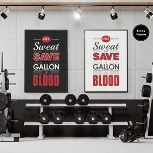 Pint of Sweat, Gym Poster, Gym Wall Art, Gym Motivational Poster, Gym Motivation Wall Art, Gym Prints, Workout Wall Art, Workout Poster