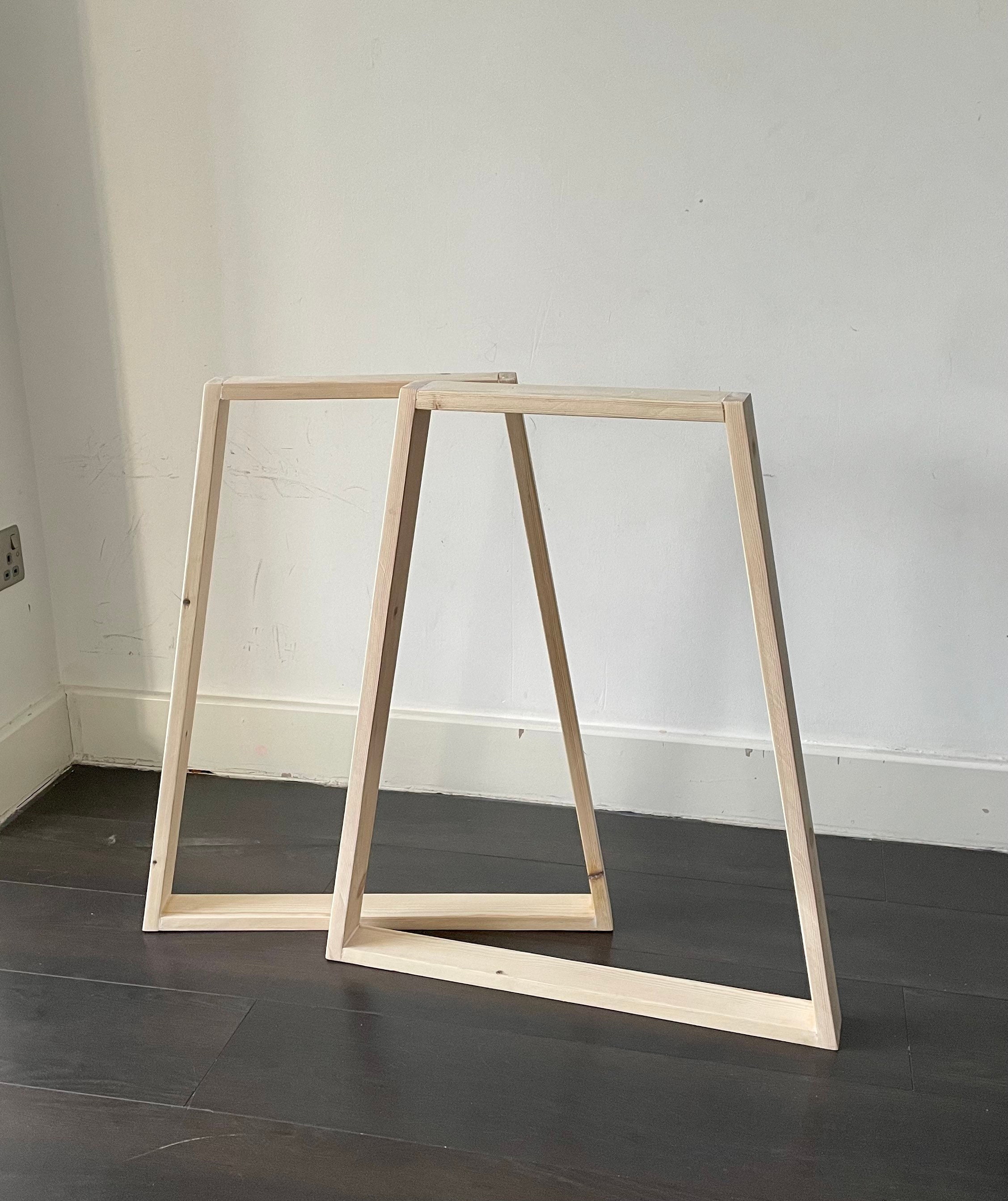Wooden Table Legs, Trapezoid Table Legs, Desk Legs, Wooden Legs, Dining