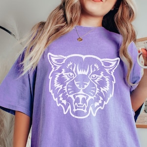 Comfort Colors Wildcats Shirt, Wildcats Mascot Tee, Game Day Apparel, Wildcats Football Shirt