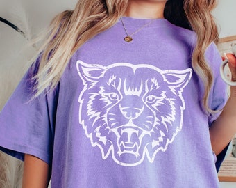 Comfort Colors Wildcats Shirt, Wildcats Mascot Tee, Game Day Apparel, Wildcats Football Shirt