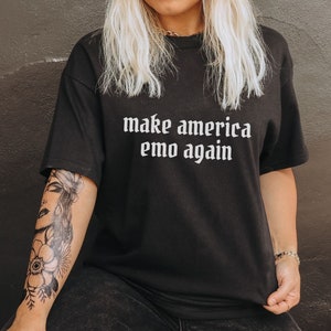 Make America Emo Again Elder Emo Shirt Emo Gifts Emo Concert Tee Millennial Emo Shirt