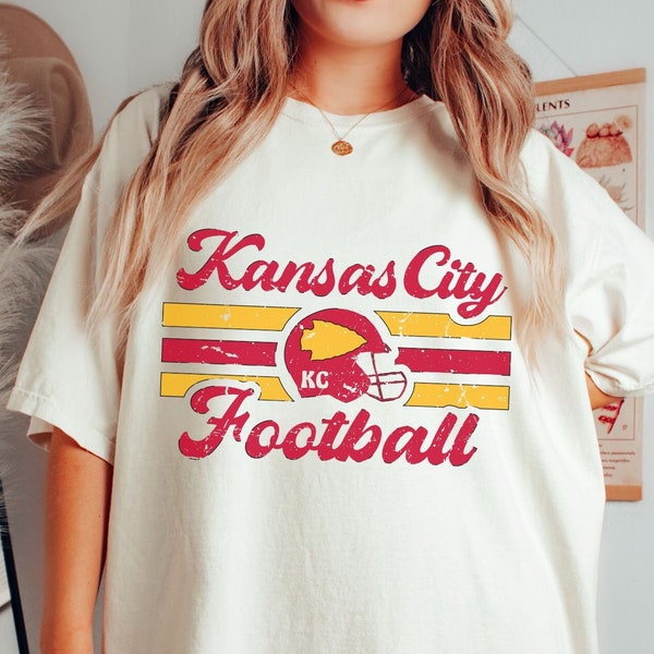 Comfort Colors Kansas City Football Shirt, Kansas City Shirt, Unisex Tee, Game Day Apparel, Kansas City Gifts