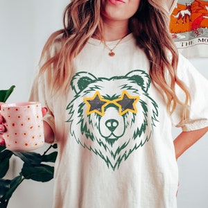 Comfort Colors Green and Gold Bears Shirt Bears Mascot Shirt Gift for Bears Fan