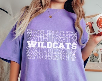 Comfort Colors Wildcats Shirt Vintage Wildcats Tee Wildcats Football Gameday Apparel Gift for Wildcats Fan Wildcats Mascot State Shirt
