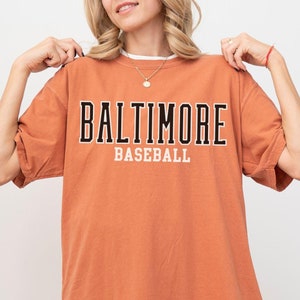 Comfort Colors Baltimore Baseball Shirt