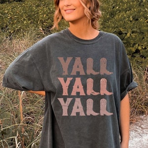 Comfort Colors Yall Shirt Howdy Tshirt Western Graphic Tee Western Clothes Country Concert Shirt Trendy Clothes Country Music Shirt
