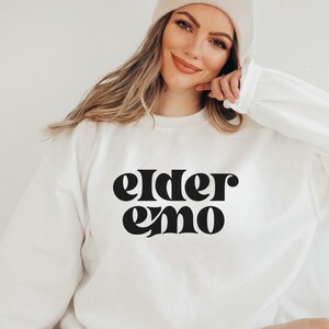 Elder Emo Sweatshirt Elder Emo Crewneck Emo Concert Shirt Unisex Sweatshirt Goth Sweatshirt Emo Shirt Gift for Emo Emo Kid Tee