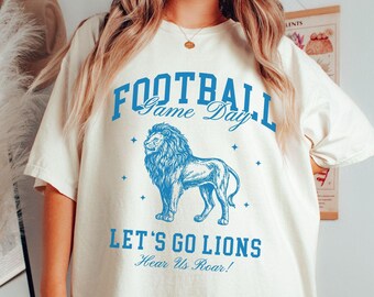 Comfort Colors Lions Shirt Lions Game Day Tee Lions Mascot Shirt