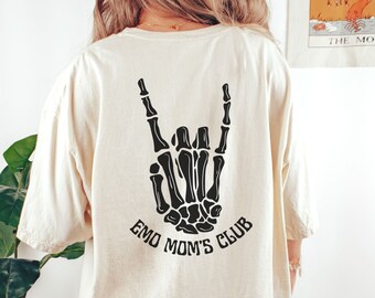 Comfort Colors Emo Mom's Club Emo Mama Shirt Emo Mom Shirt Elder Emo Shirt Emo Concert Tee Emo Gifts 2000s Emo Shirt It Was Never A Phase