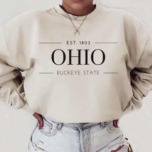 Ohio Sweatshirt, State of Ohio Sweatshirt, State Sweatshirt, Ohio Crewneck