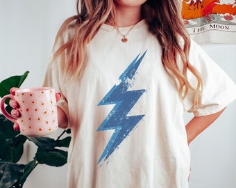 Comfort Colors Lightning Bolt Shirt, Unisex Lightning Shirt, Lightning Mascot Shirt
